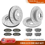 Fwd For 2018 - 2024 Toyota Camry Front Rear Drilled Brake Rotors Pads Kit. Fixed Price $158.10.