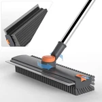Floor Scrub Brush Long Handle Squeegee Shower Tile Cleaner Gray. Fixed Price $37.99.