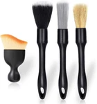 4 Pcs Car Detailing Brush Set For Cleaning Interior Exterior, Boars Black. Fixed Price $13.99.