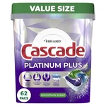 Cascade Platinum Plus Dishwasher Detergent Pods 62 Count For Sparkling Clean .... Fixed Price $47.89.