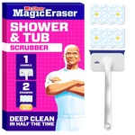Mr. Clean Magic Eraser Shower & Tub Scrubber, 1 Device + 2 Refills, White. Fixed Price $20.88.