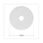 Boardwalk Polishing Floor Pads, 16" Diameter, White, 5/CARTON. Fixed Price $25.70.