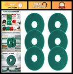12" Cleaning Orbiter Pads - 6 Pcs Green Scrubbing For Floor Machines, Tile. Fixed Price $91.99.