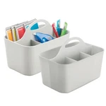 Mdesign Plastic Small Office Storage Organizer Utility Tote Caddy With Handle Fo. Fixed Price $39.39.