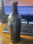 Vtg 1920 J Heinz 18 Ribbed Bottle # H- 211 12OZ. Malt Vinegar Sealed Full. Fixed Price $20.00.