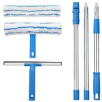 Mitclear Window Cleaner With Long HANDLE(57IN), Glass Cleaning In, Blue. Fixed Price $29.49.