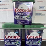 3PACKS- Cascade Platinum Plus Pods Actionpacs With Dawn Fresh Scent (52 Counts). Fixed Price $61.50.