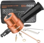 Dicfeos Double Head Sheet Metal Cutter, Versatile Nibbler Drill Medium, Gold. Fixed Price $48.64.