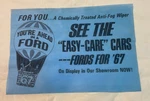 1967 Ford Dealership Windshield Cleaner Display Very Rare Shelby Mustang GT500. Fixed Price $49.95.