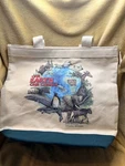 1991 Natural Wonders Heavy Canvas Tote Bag One Earth Chance Harlequin Nwt. Fixed Price $47.96.