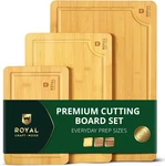 Royal Craft Wooden Cutting Boards For Kitchen Meal Prep & Serving - Bamboo. Fixed Price $45.60.