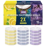 15 Aromatic Toilet Brush Refill Pads Disposable Double-layer Lemon Blue Lavender. Fixed Price $15.99.
