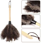 15.7" Ostrich Feather Duster Durable Collecting Cleaning Wooden Tool Handle. Fixed Price $10.75.