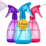 Dilabee Plastic Spray Bottles - 12OZ (3 Pack) Water For Hair, Garde. Fixed Price $16.99.